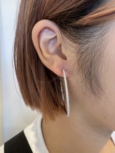 フープキラキラピアス(インポート）