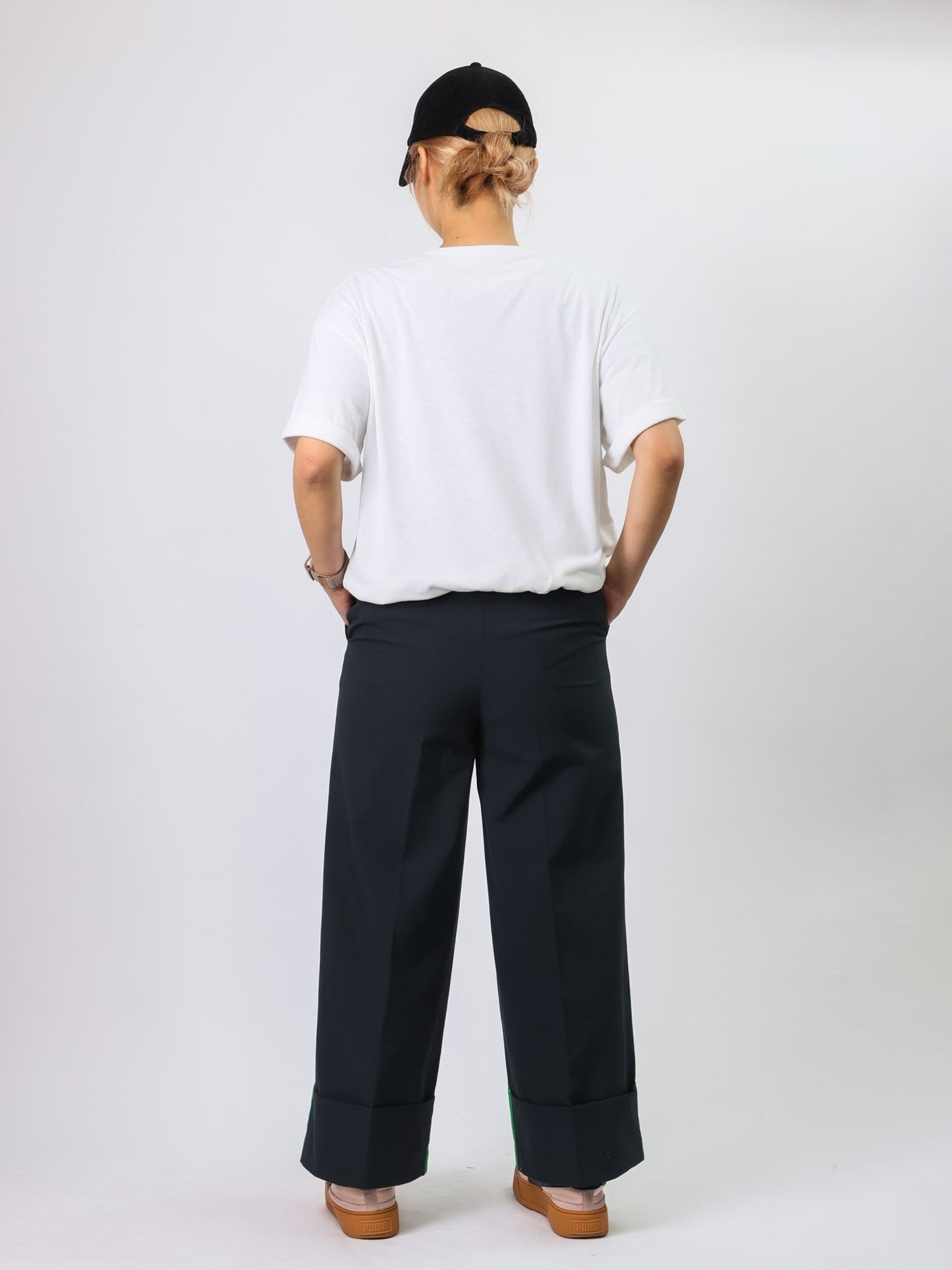 裾ダブルワイドパンツ（BRAHMIN）