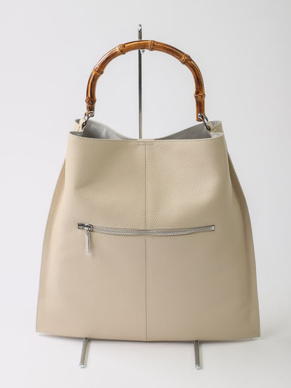 持ち手バンブーレザーバッグ（BRAHMIN)