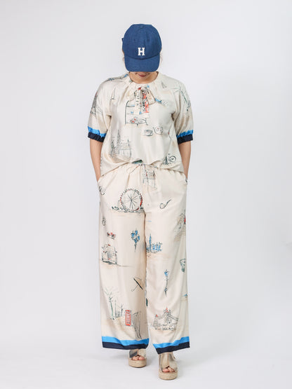 ロンドン街並みプリントパンツ（BRAHMIN）