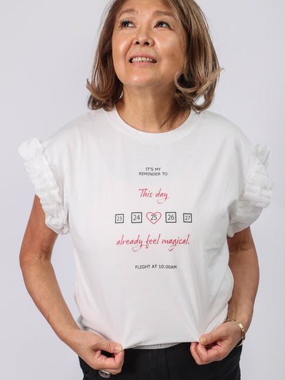 袖フリルTシャツ（BEATRICE)