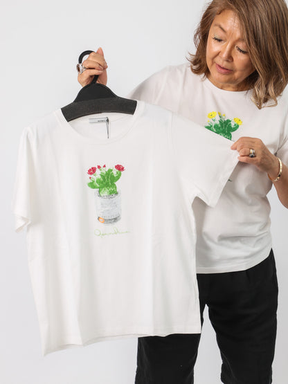 サボテングラフィックTシャツ（BEATRICE）