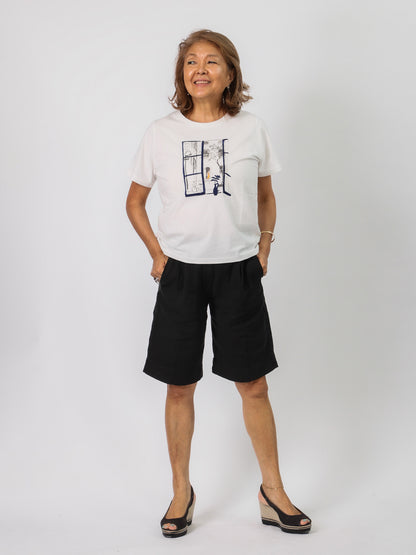 刺繍プリントデザインTシャツ（BEATRICE）