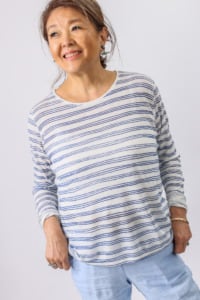 リネンボーダーTシャツ(HARTFORD)